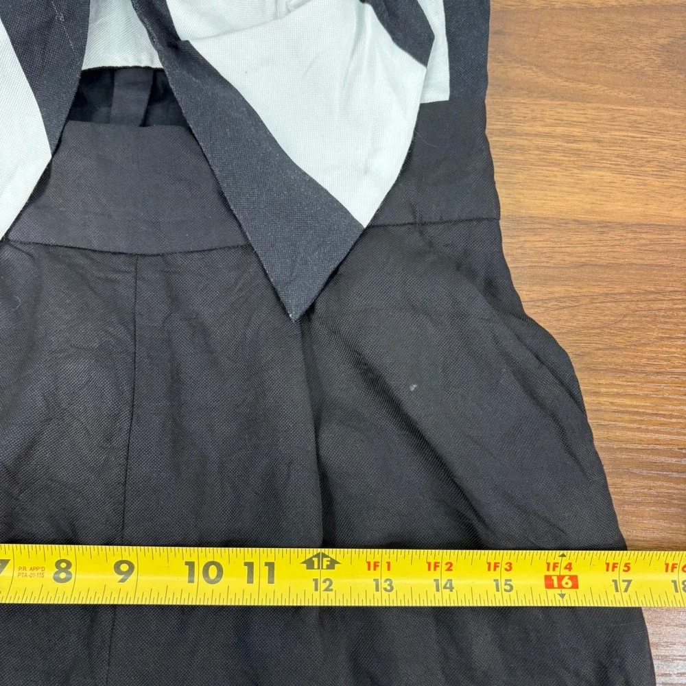 Bardot Black White Bow Front Wide Leg Jumpsuit‎ Size 4 XS 53208PB Linen Blend